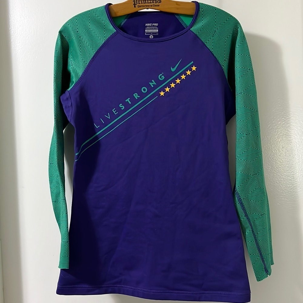 NIKE Pro Livestrong size small spandex long sleeved shirt